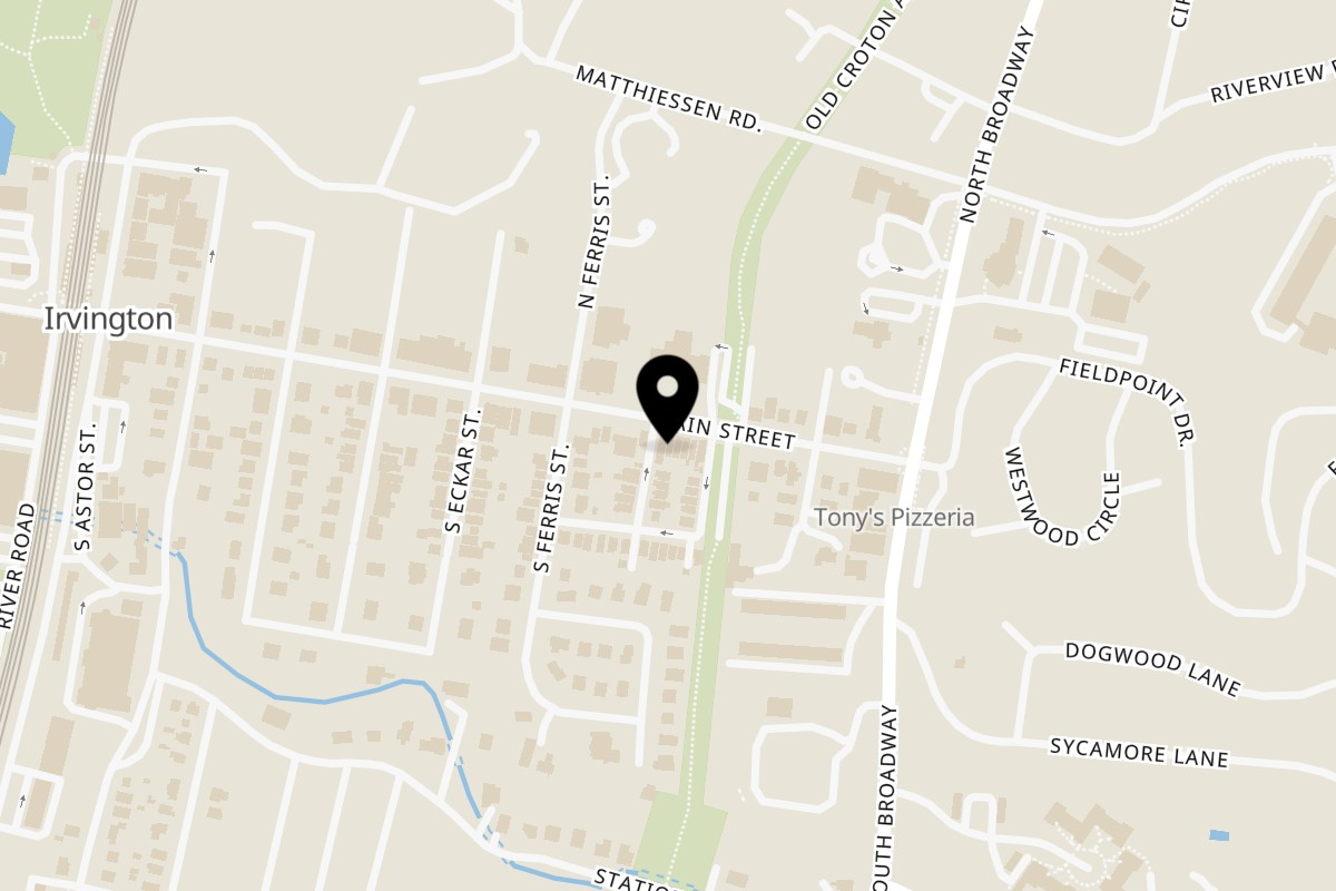 Map showing the location of Mambo Italiano on 100 Main St in Irvington